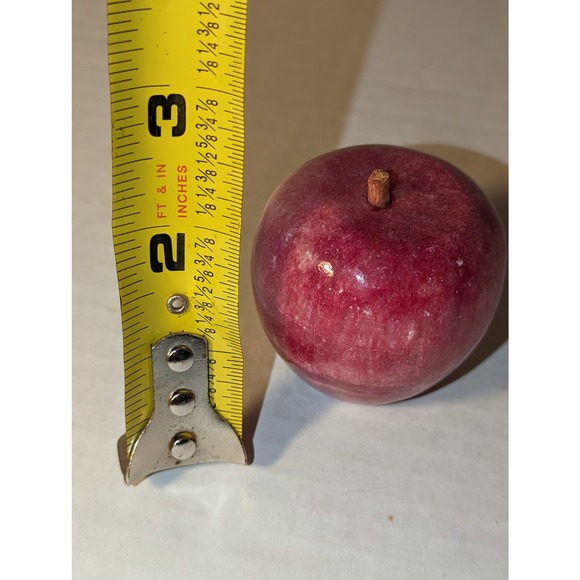 Vintage Red Marble Apple Paperweight Heavy Decorative Teacher Hostess Gift - Picture 7 of 7